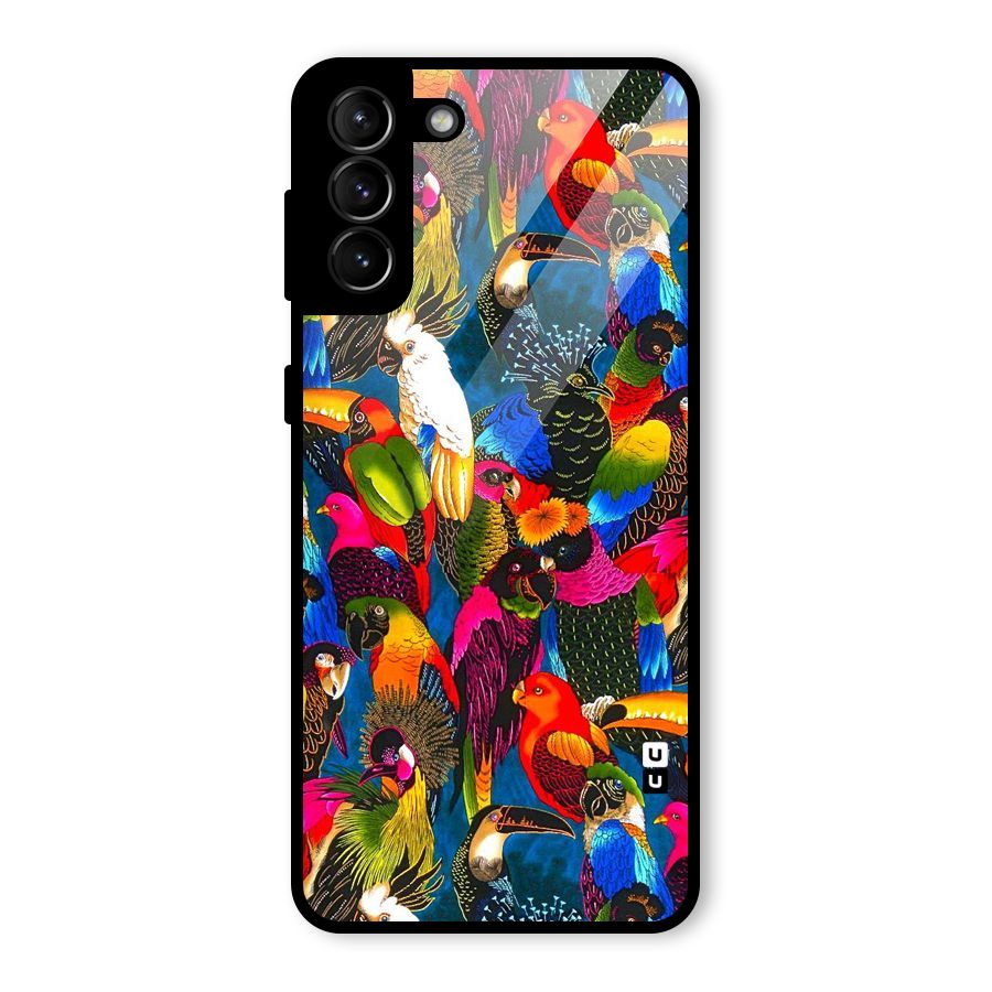 Parrot Art Glass Back Case for Galaxy S21 Plus