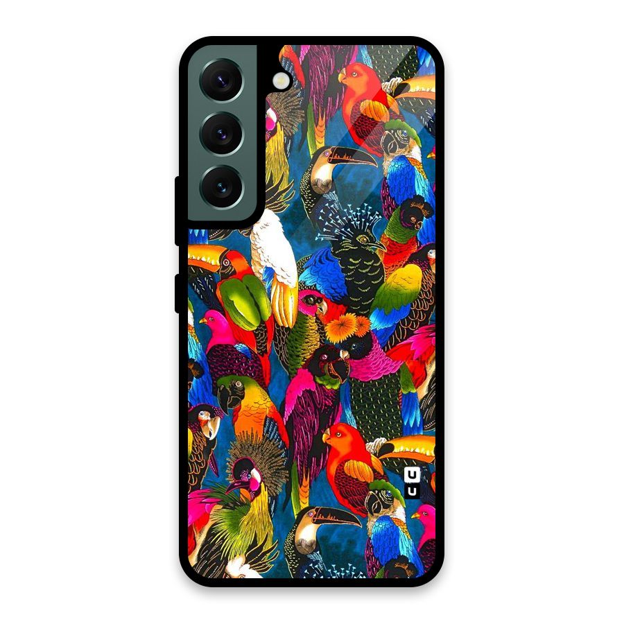 Parrot Art Glass Back Case for Galaxy S22 5G
