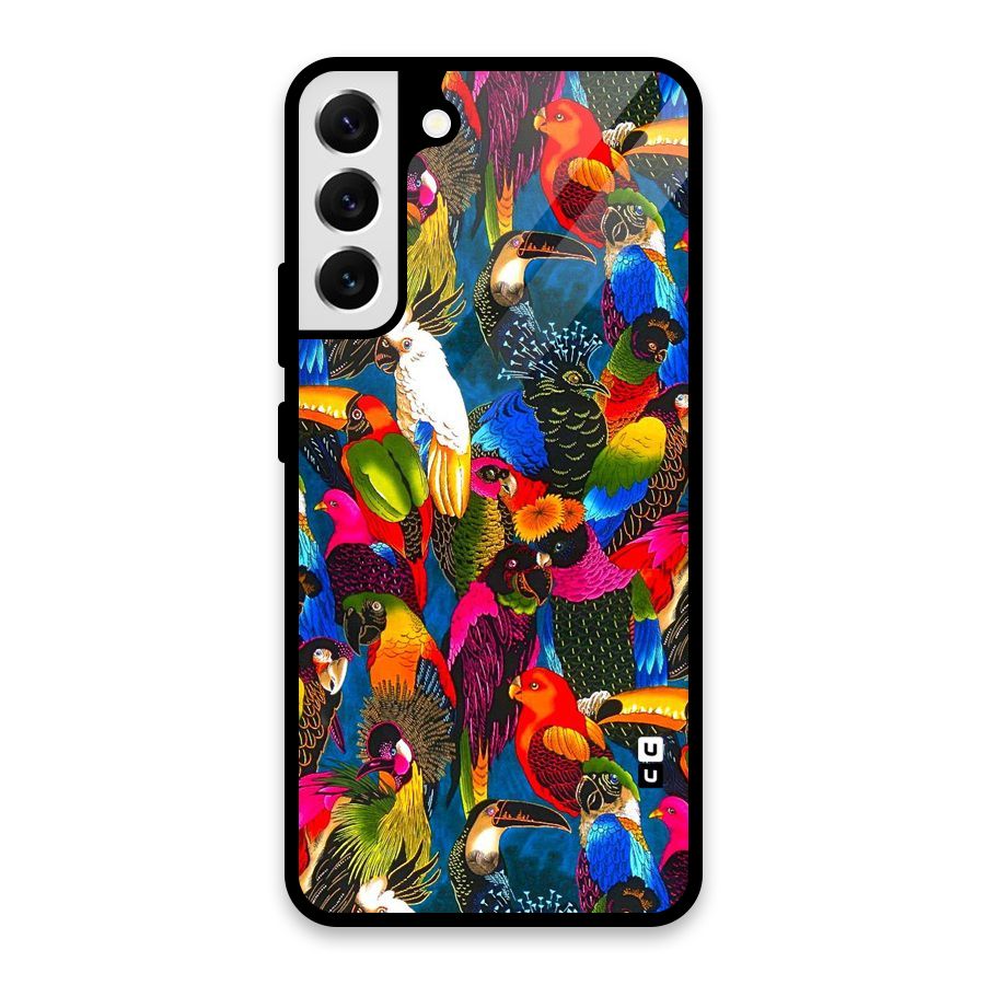 Parrot Art Glass Back Case for Galaxy S22 Plus 5G