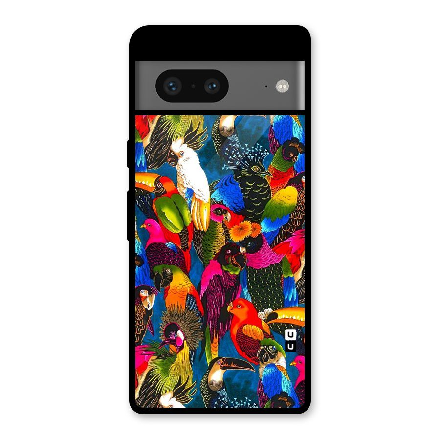 Parrot Art Glass Back Case for Google Pixel 7