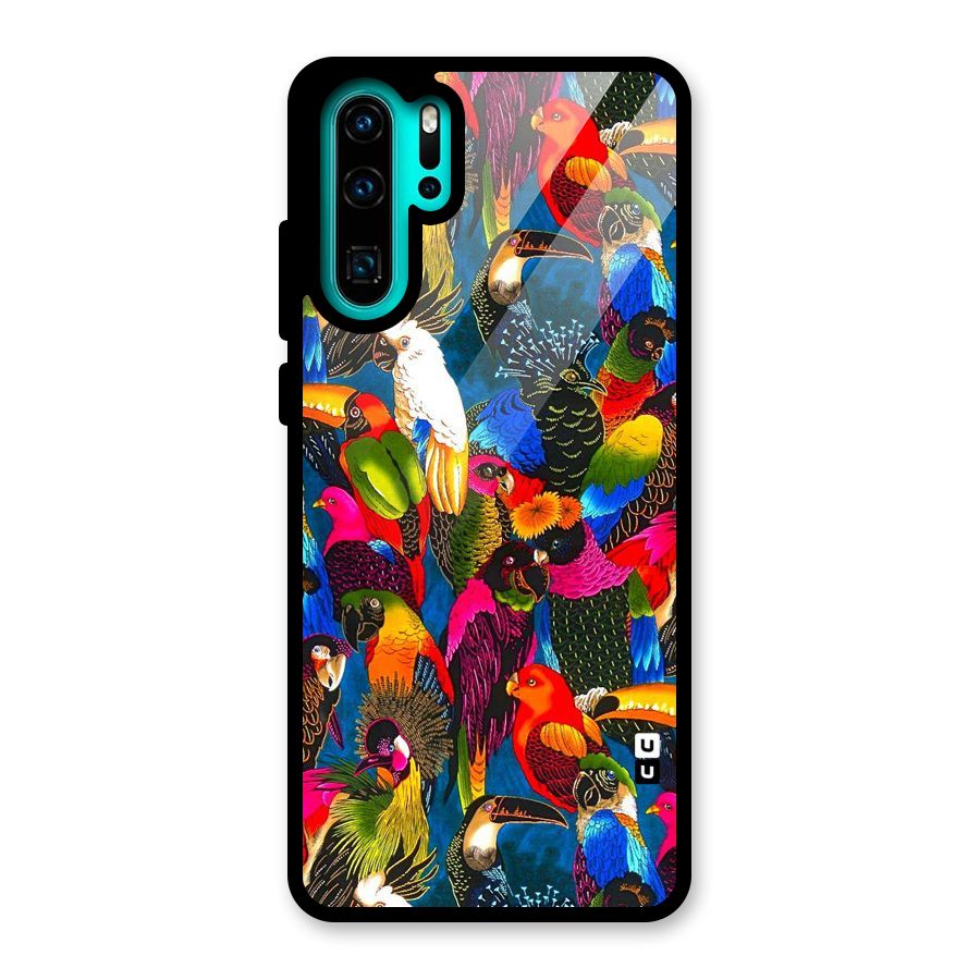 Parrot Art Glass Back Case for Huawei P30 Pro