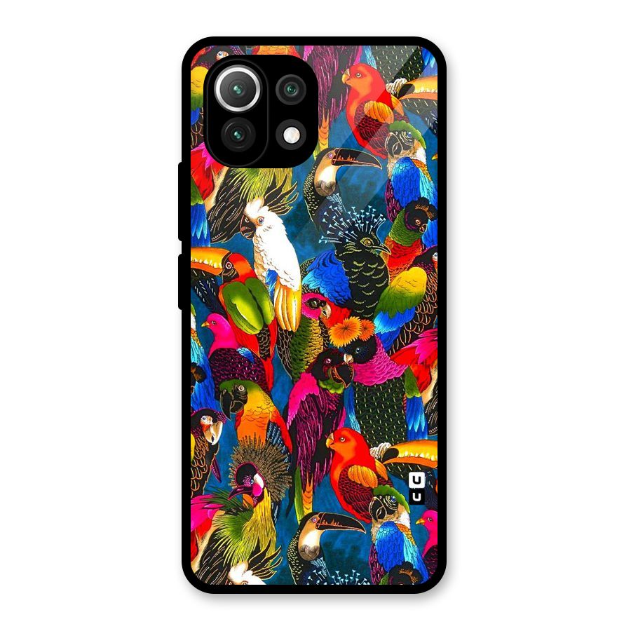Parrot Art Glass Back Case for Mi 11 Lite NE 5G