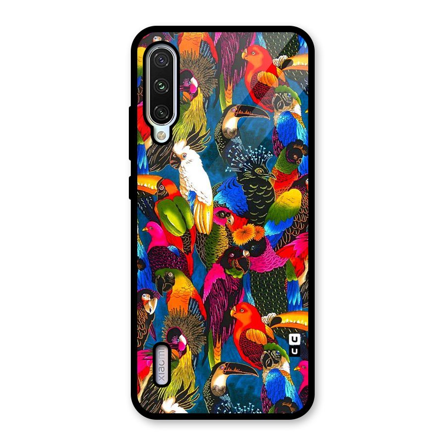 Parrot Art Glass Back Case for Mi A3