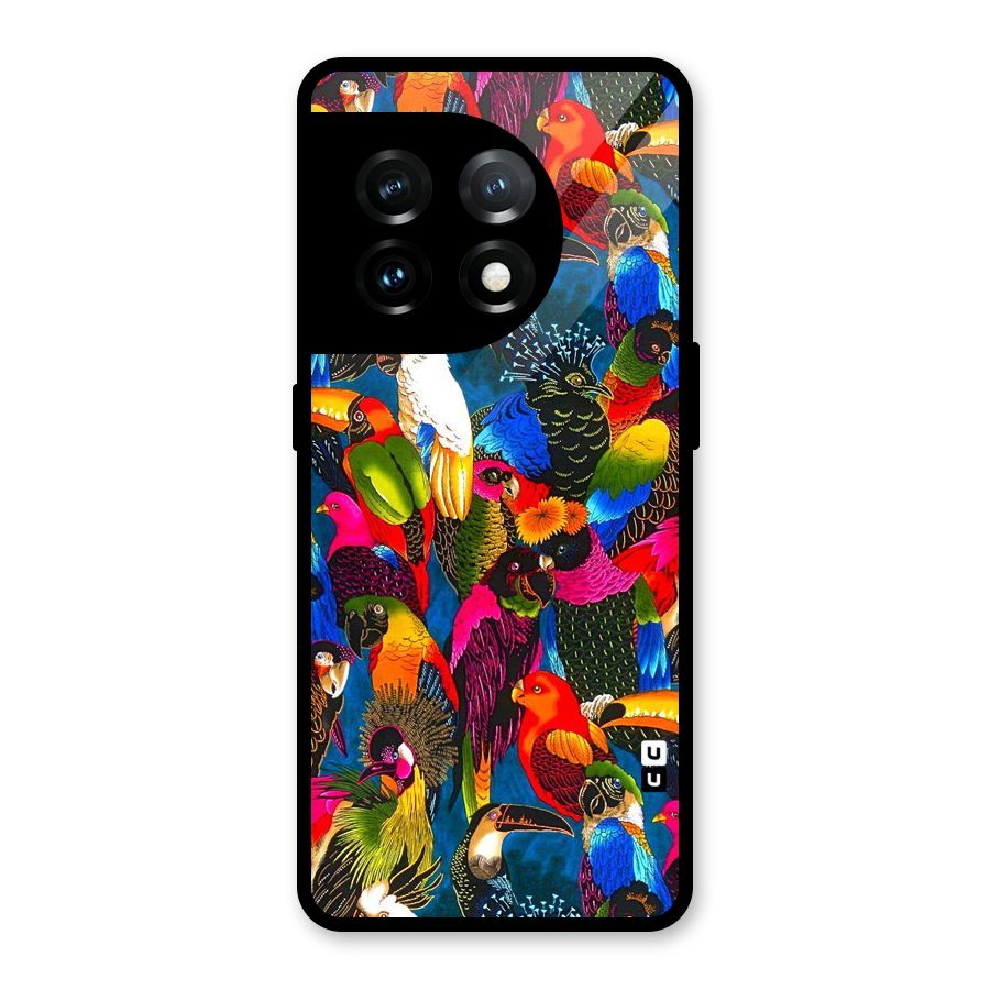 Parrot Art Glass Back Case for OnePlus 11