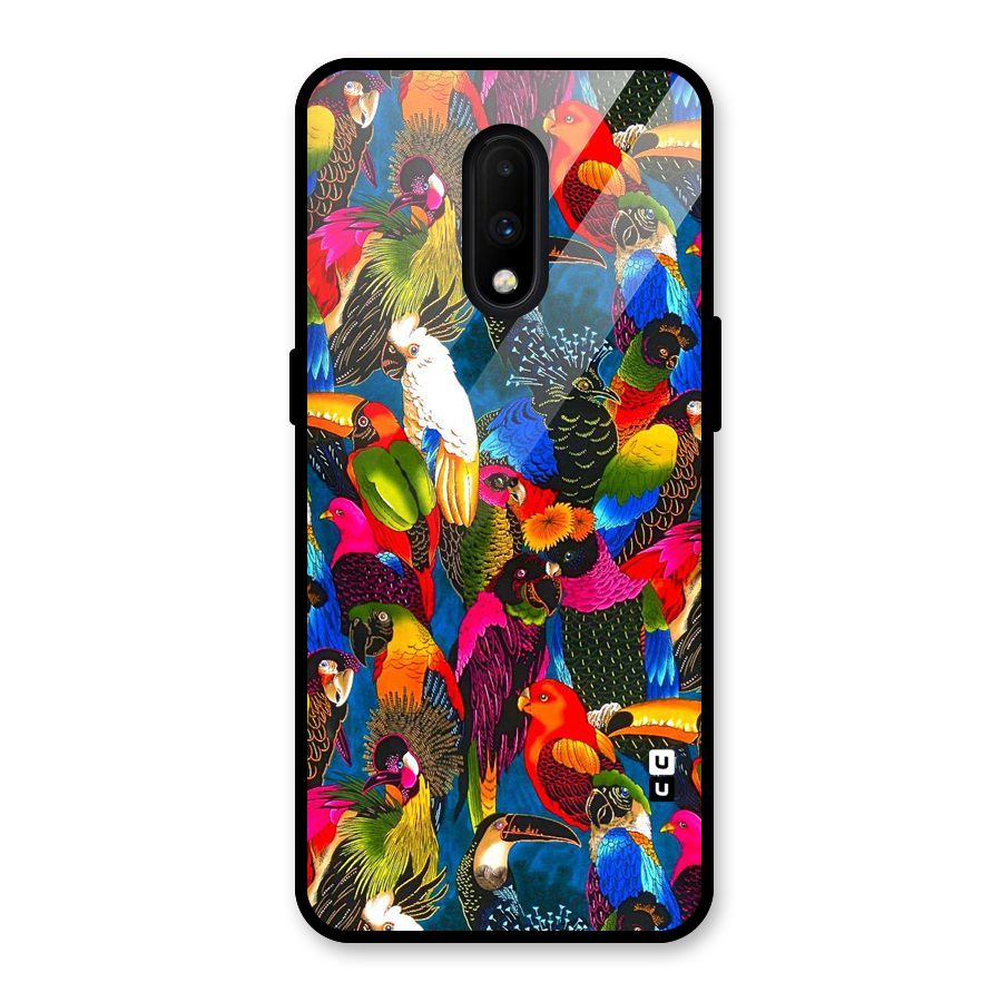 Parrot Art Glass Back Case for OnePlus 7