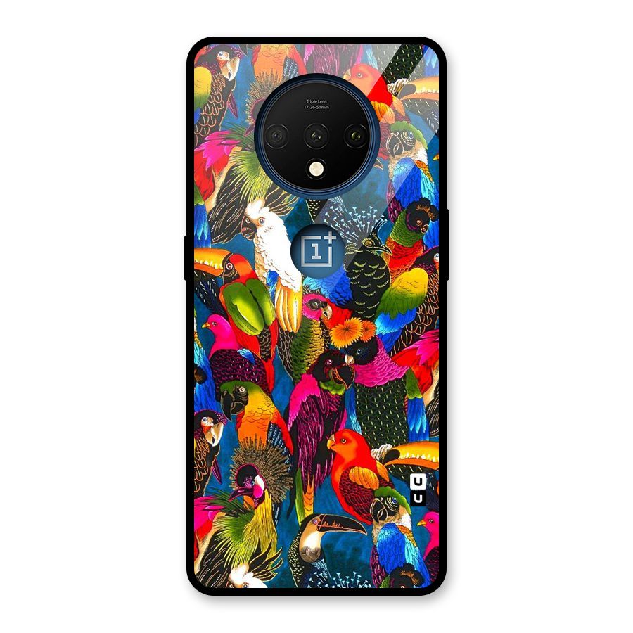 Parrot Art Glass Back Case for OnePlus 7T