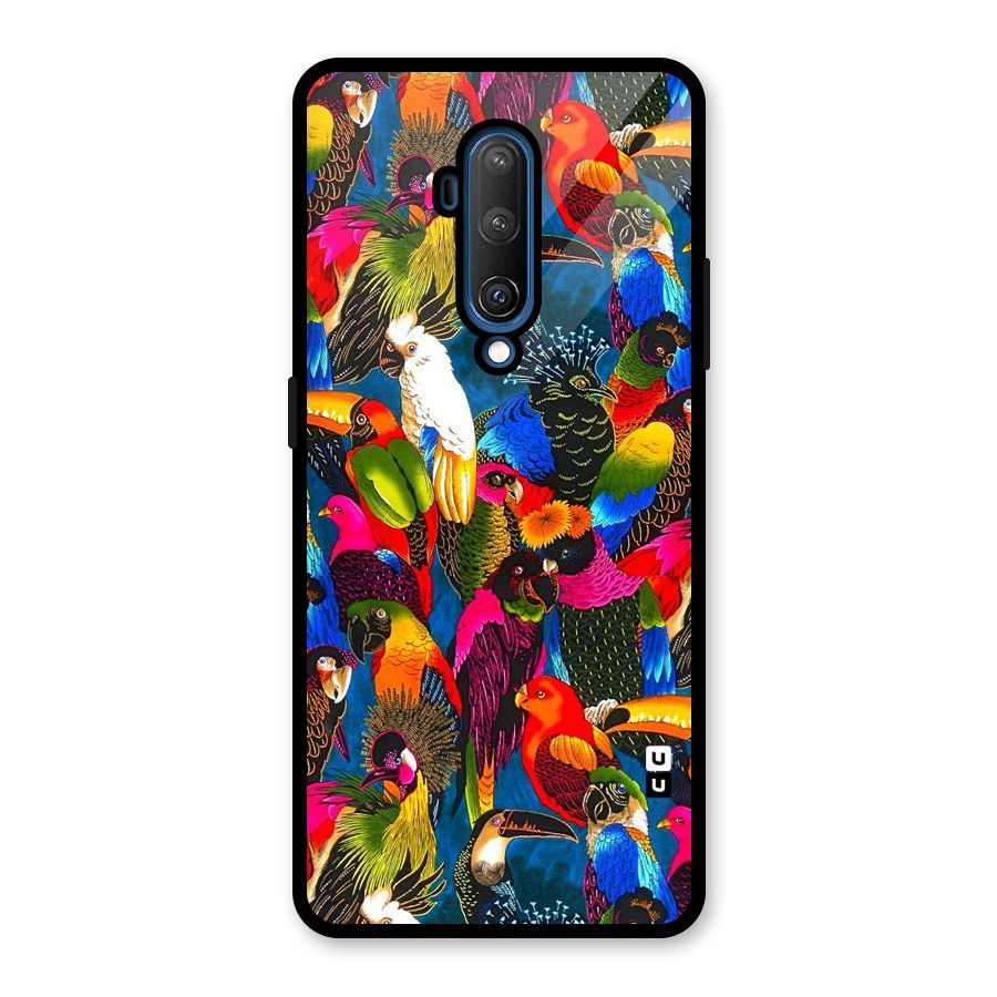 Parrot Art Glass Back Case for OnePlus 7T Pro