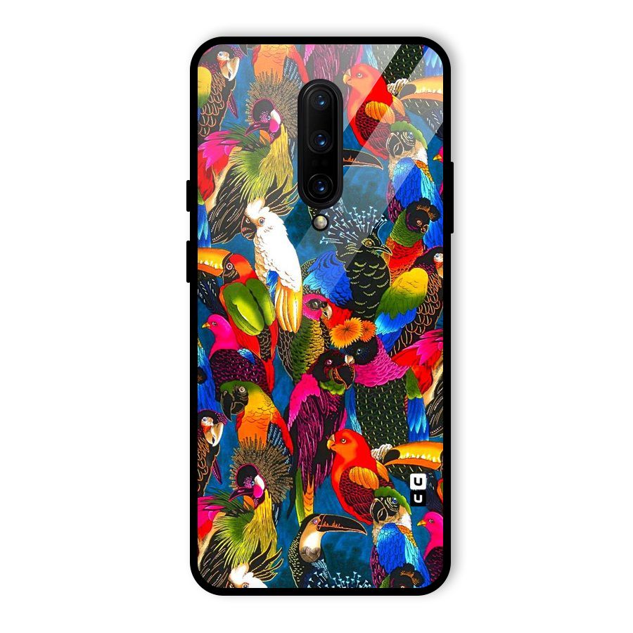 Parrot Art Glass Back Case for OnePlus 7 Pro
