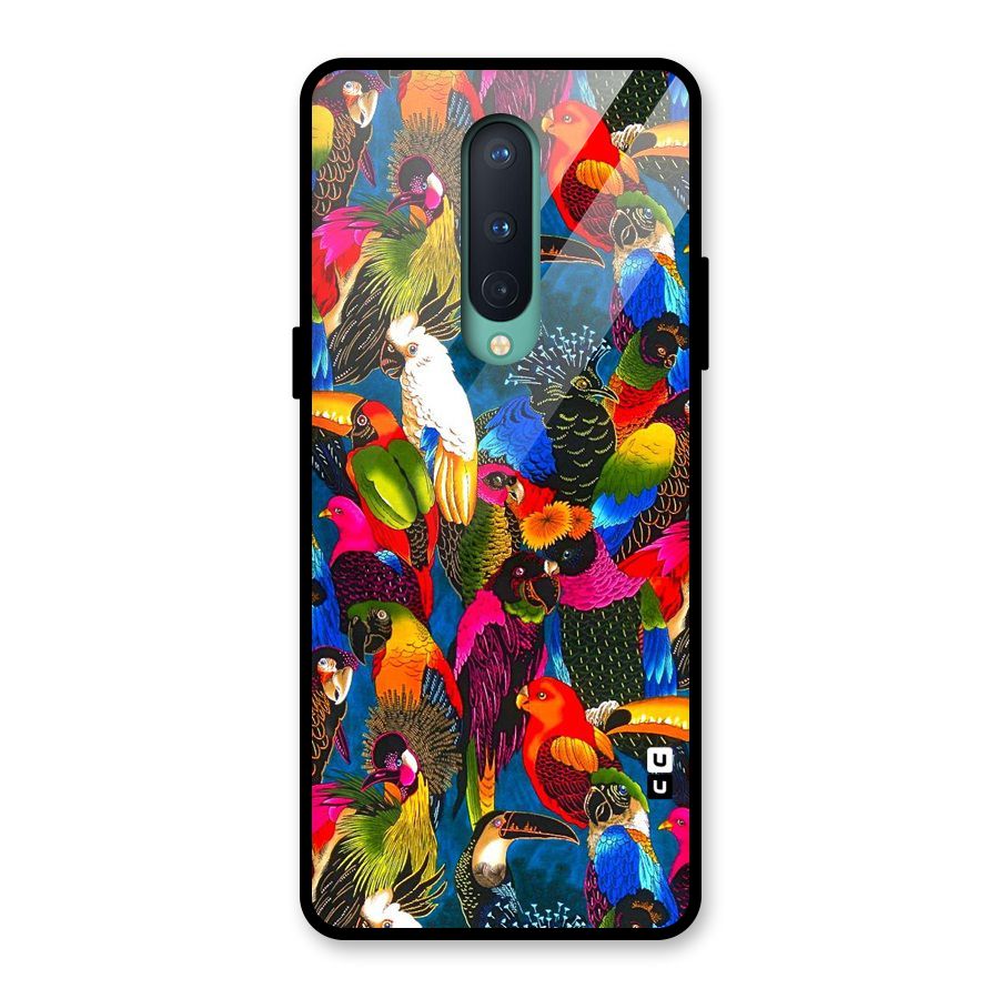 Parrot Art Glass Back Case for OnePlus 8