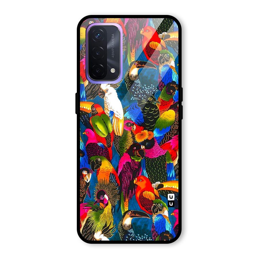 Parrot Art Glass Back Case for Oppo A74 5G