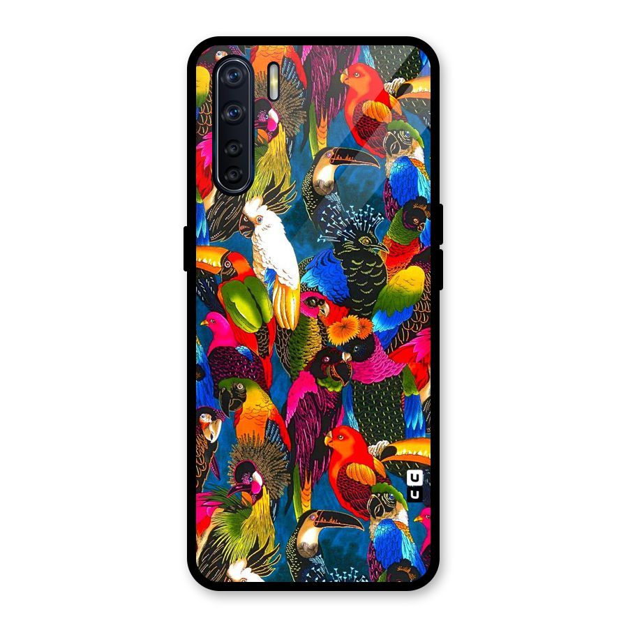 Parrot Art Glass Back Case for Oppo F15