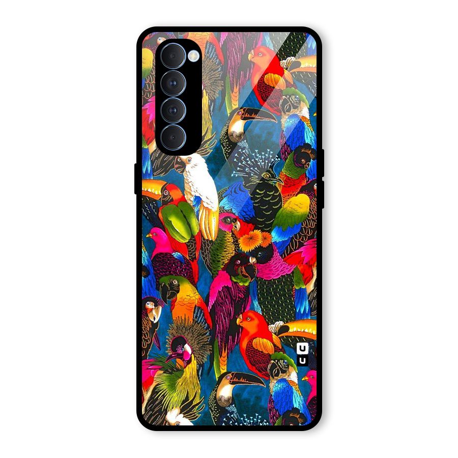Parrot Art Glass Back Case for Oppo Reno4 Pro