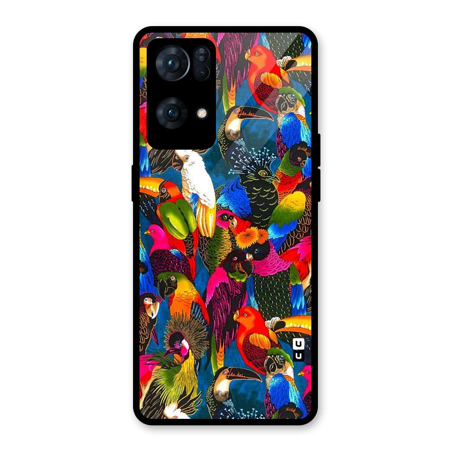Parrot Art Glass Back Case for Oppo Reno7 Pro 5G