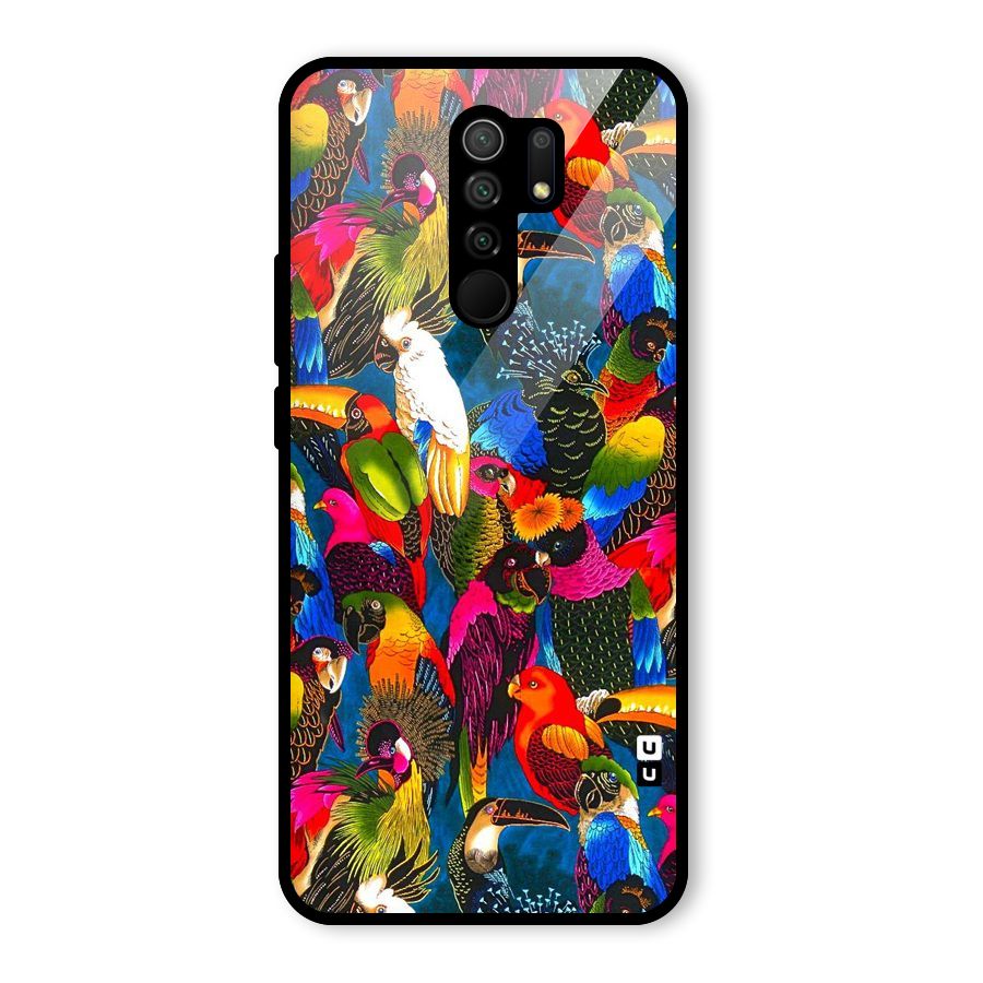 Parrot Art Glass Back Case for Poco M2