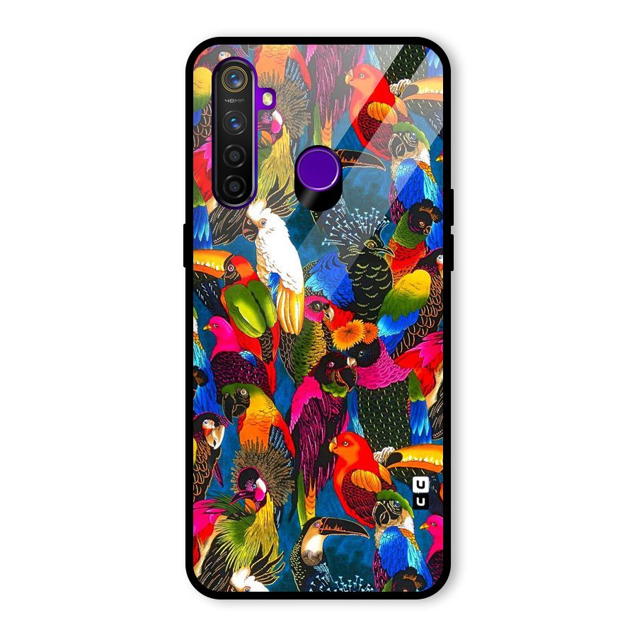 Parrot Art Glass Back Case for Realme 5 Pro