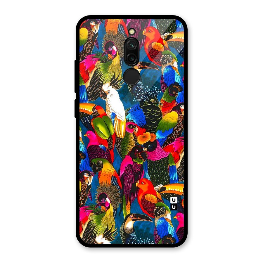 Parrot Art Glass Back Case for Redmi 8