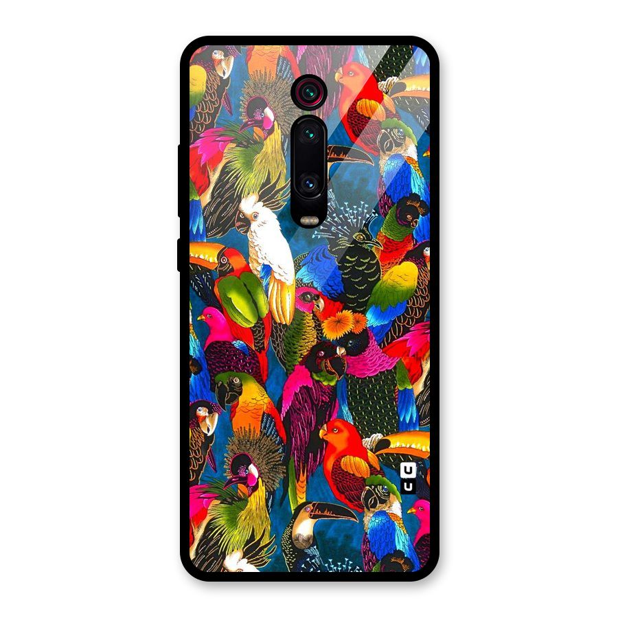 Parrot Art Glass Back Case for Redmi K20 Pro