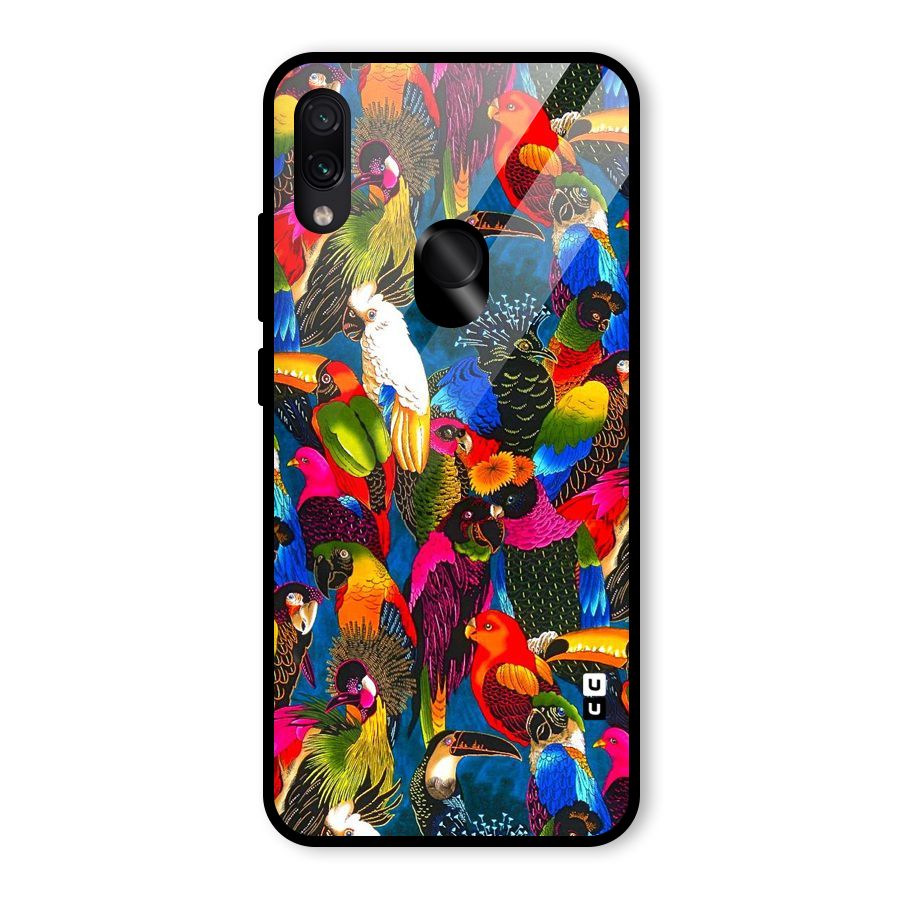 Parrot Art Glass Back Case for Redmi Note 7 Pro