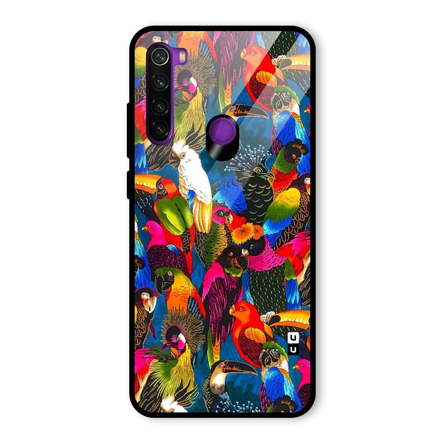 Parrot Art Glass Back Case for Redmi Note 8