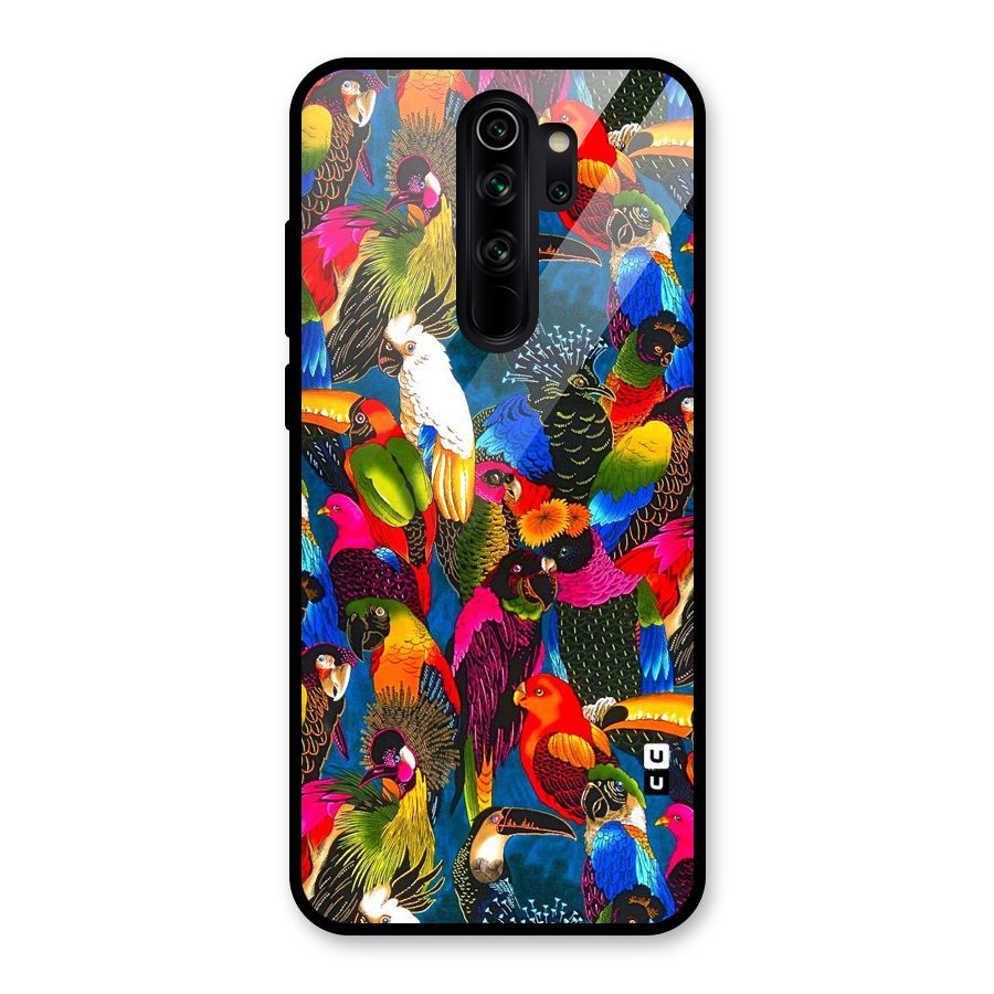 Parrot Art Glass Back Case for Redmi Note 8 Pro