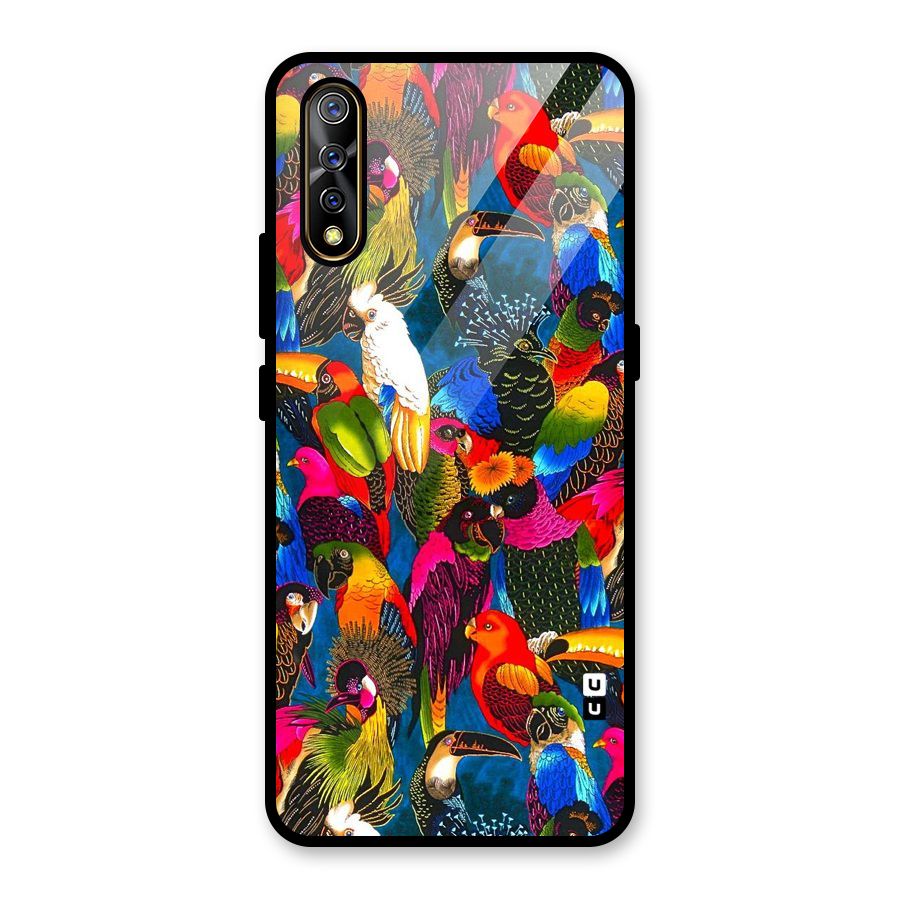 Parrot Art Glass Back Case for Vivo S1