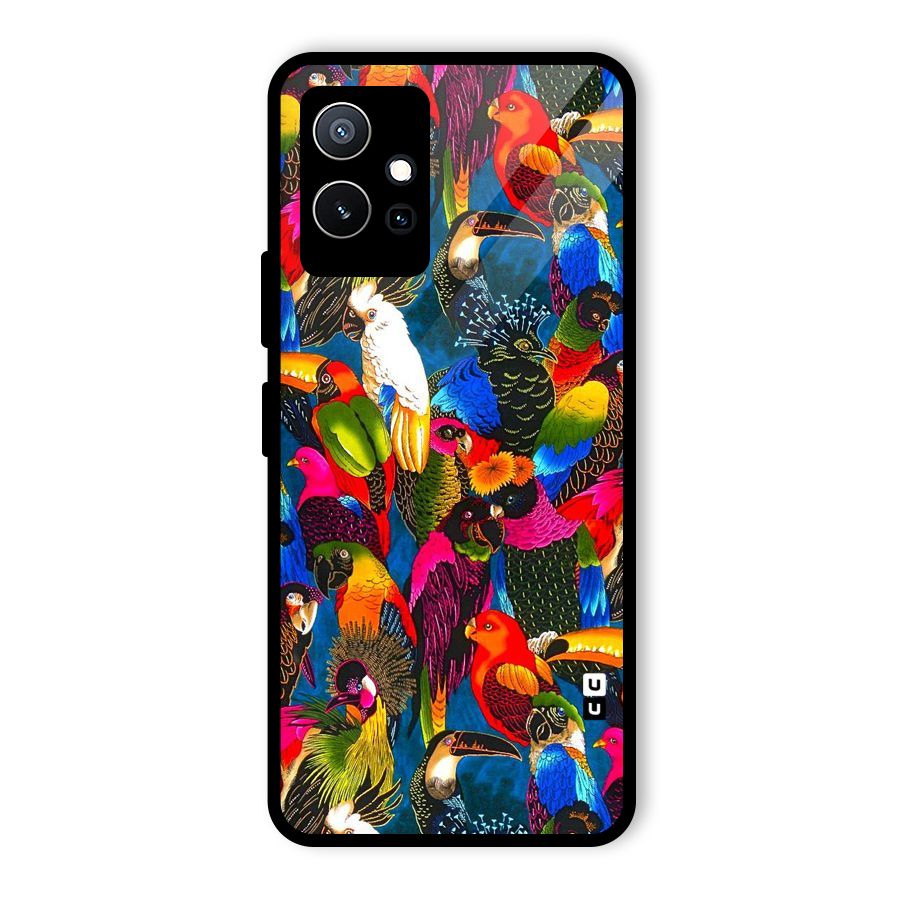 Parrot Art Glass Back Case for Vivo T1 5G