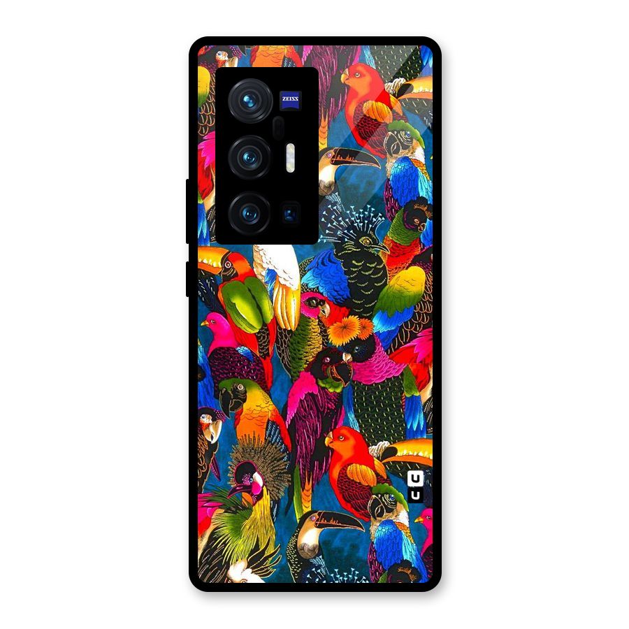 Parrot Art Glass Back Case for Vivo X70 Pro Plus
