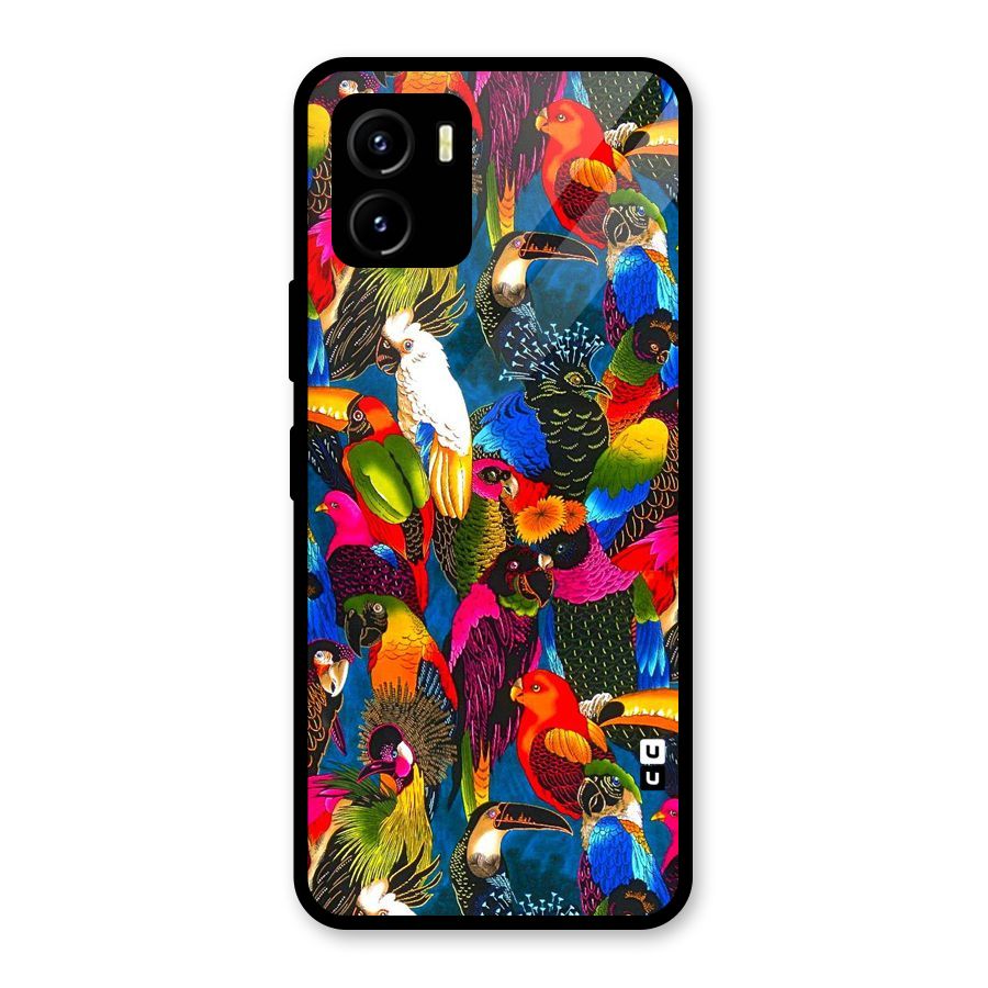Parrot Art Glass Back Case for Vivo Y15s