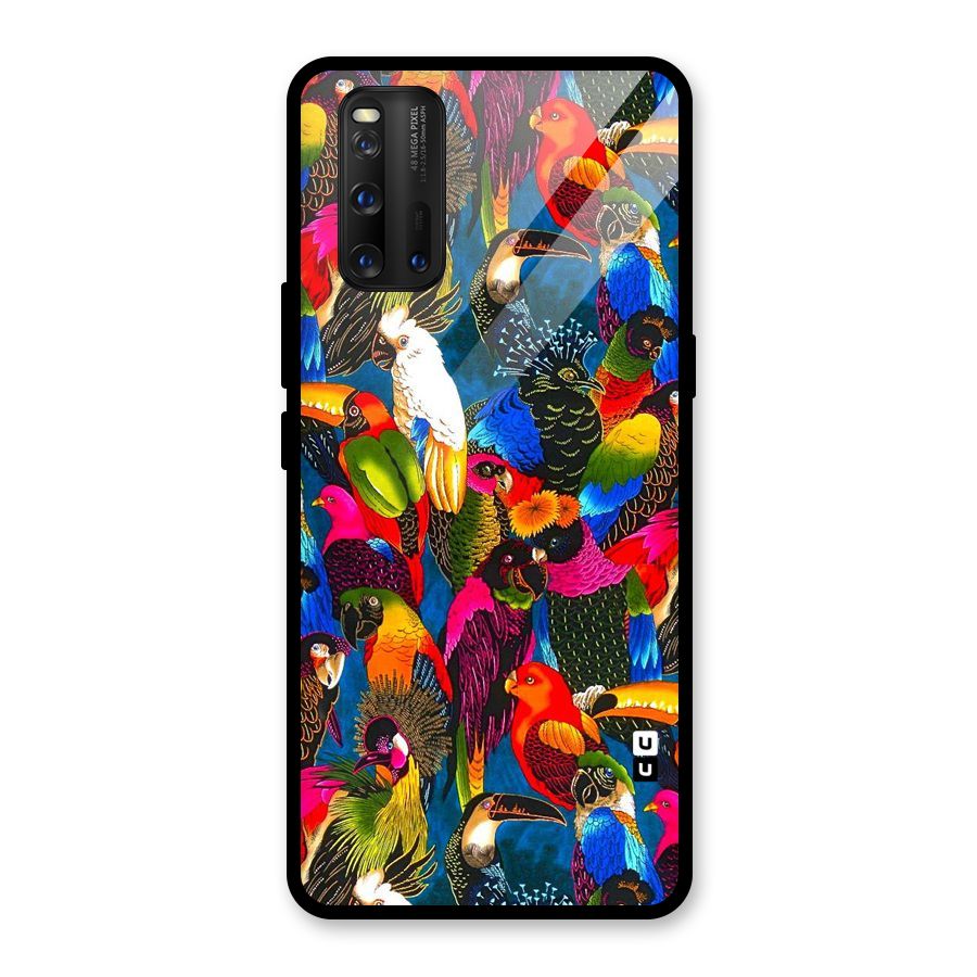 Parrot Art Glass Back Case for Vivo iQOO 3