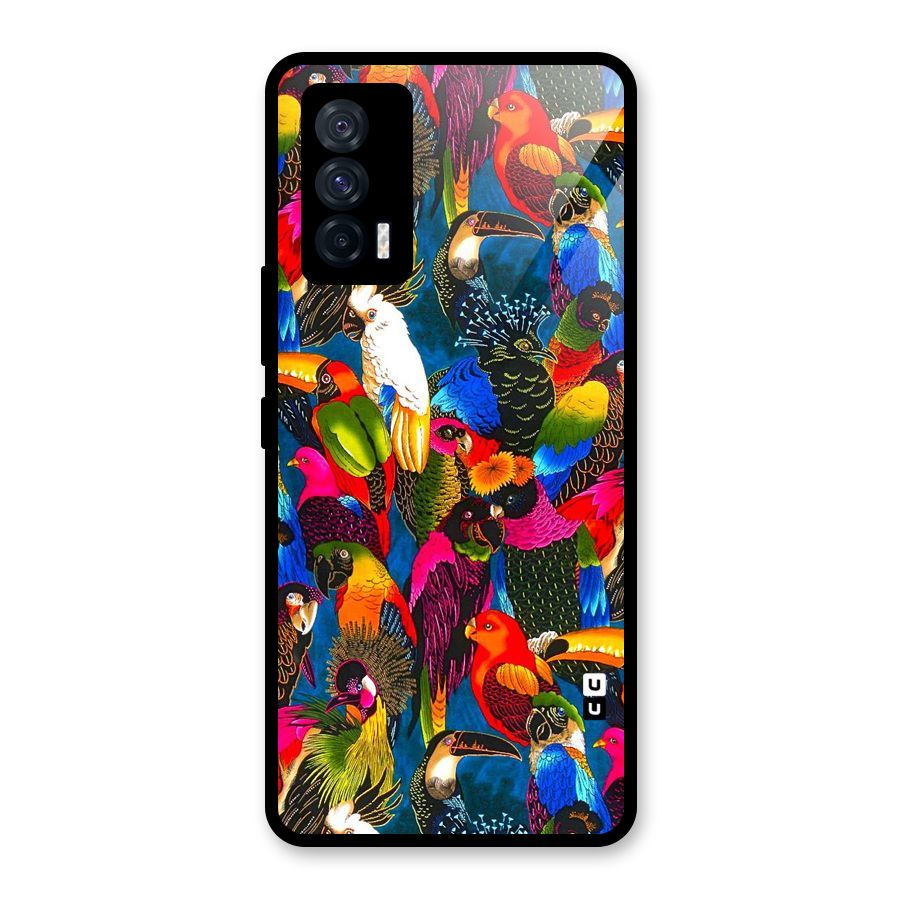 Parrot Art Glass Back Case for Vivo iQOO 7 5G