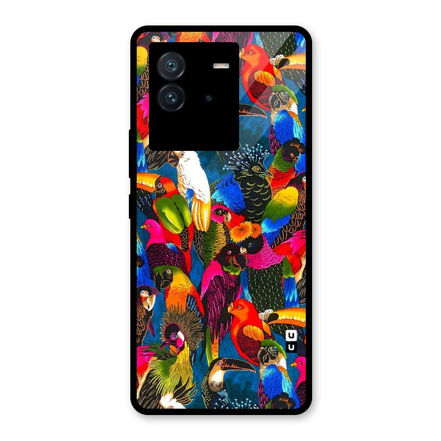 Parrot Art Glass Back Case for Vivo iQOO Neo 6 5G
