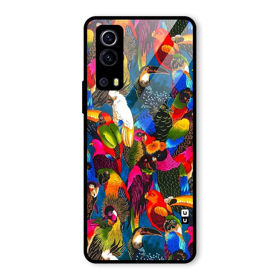 Parrot Art Glass Back Case for Vivo iQOO Z3