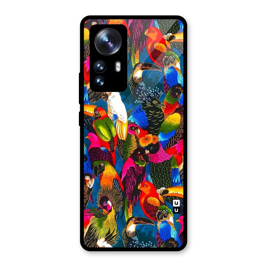 Parrot Art Glass Back Case for Xiaomi 12 Pro