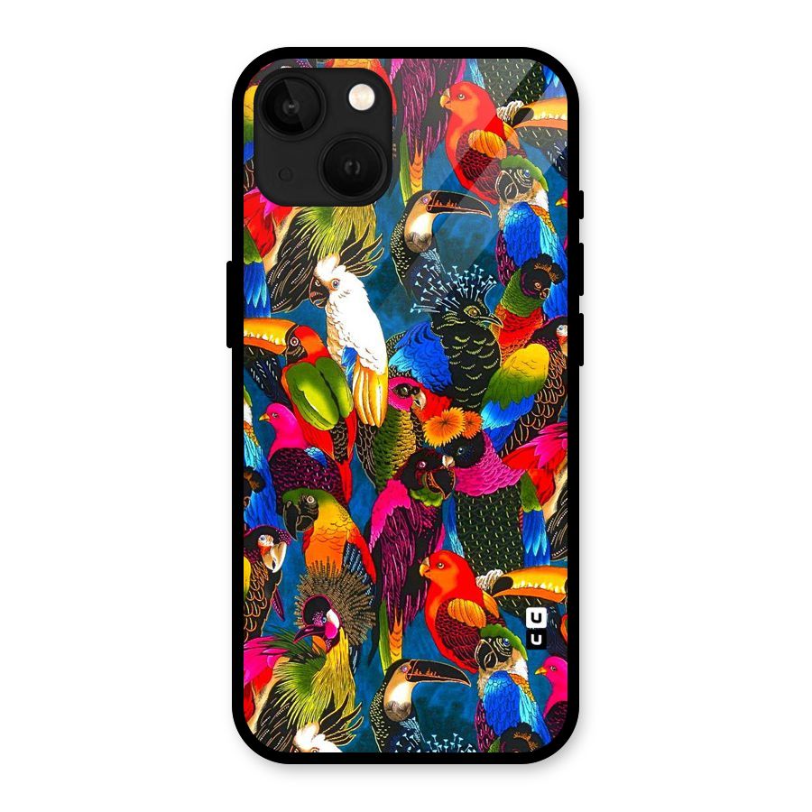 Parrot Art Glass Back Case for iPhone 13