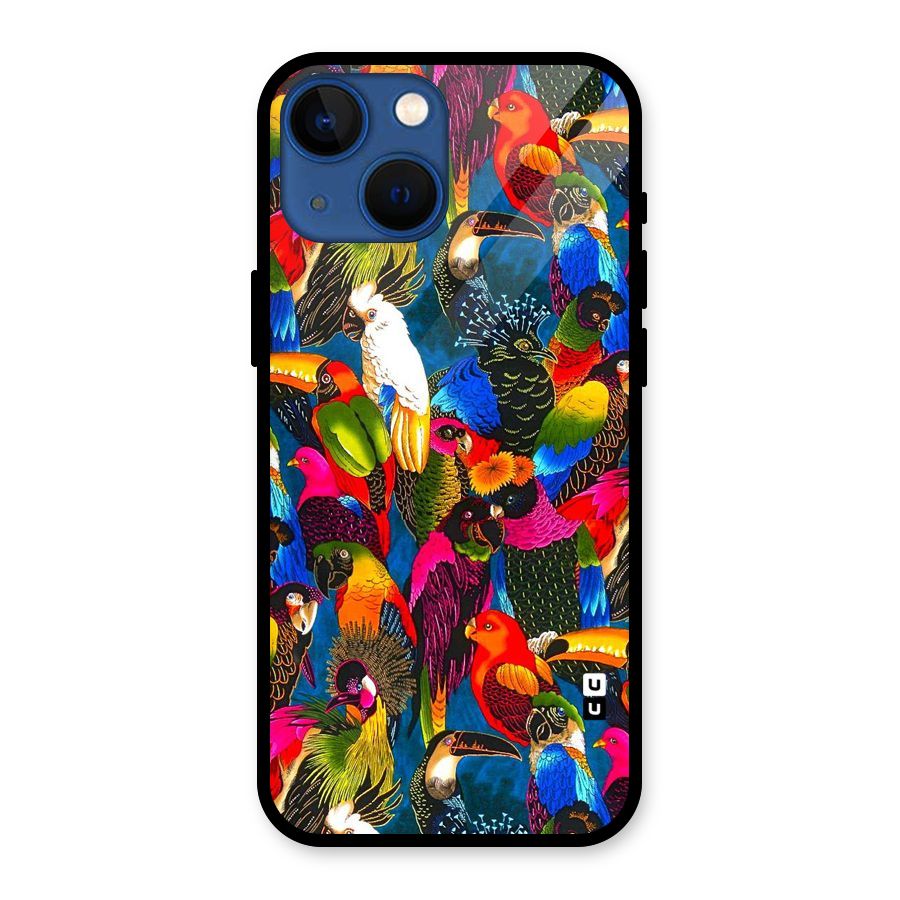 Parrot Art Glass Back Case for iPhone 13 Mini