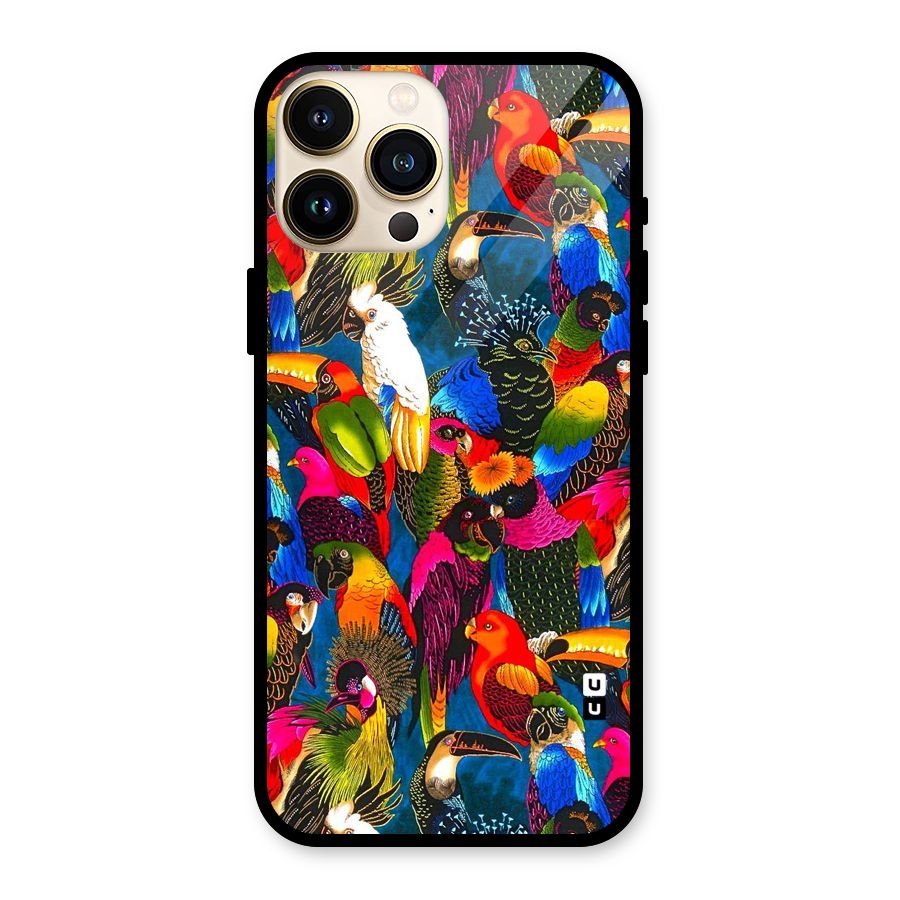Parrot Art Glass Back Case for iPhone 13 Pro Max