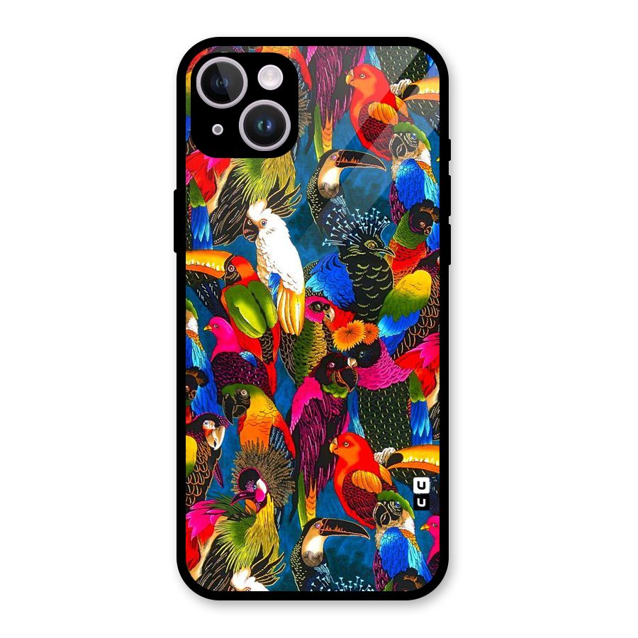 Parrot Art Glass Back Case for iPhone 14 Plus