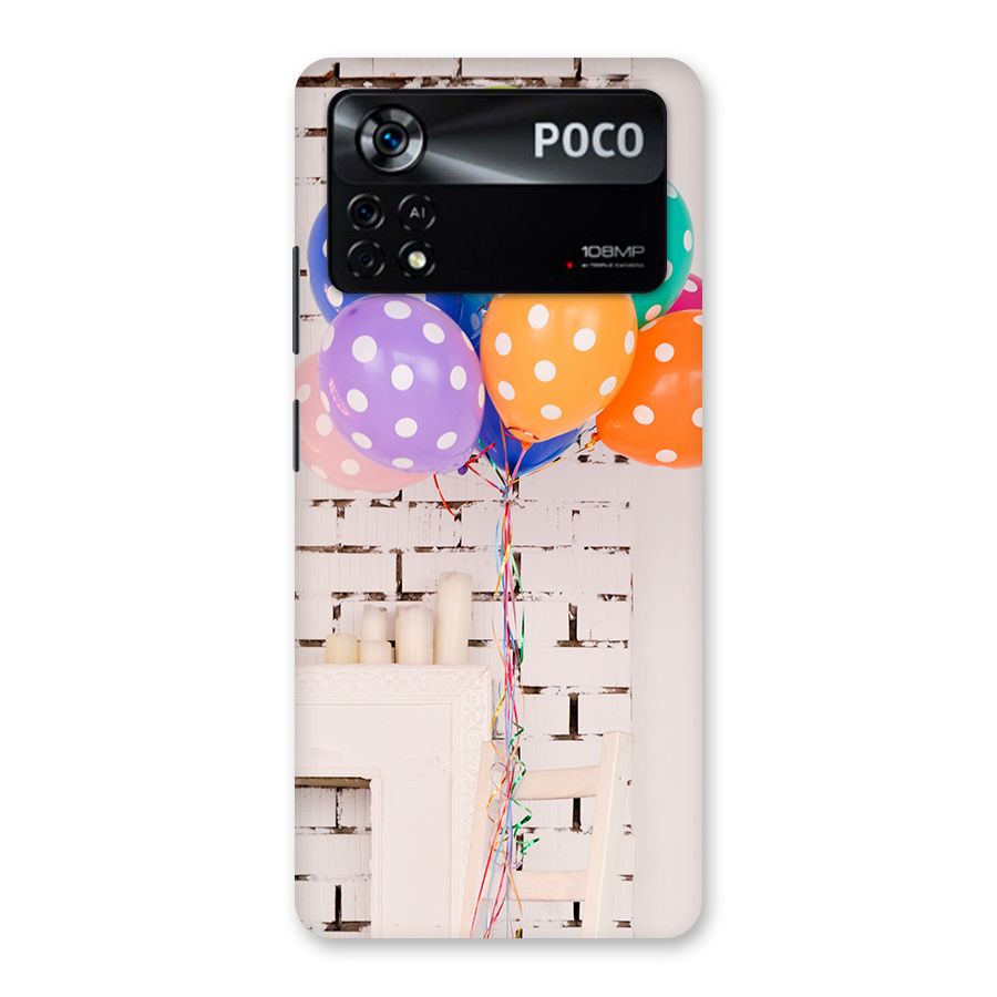 Party Balloons Back Case for Poco X4 Pro 5G