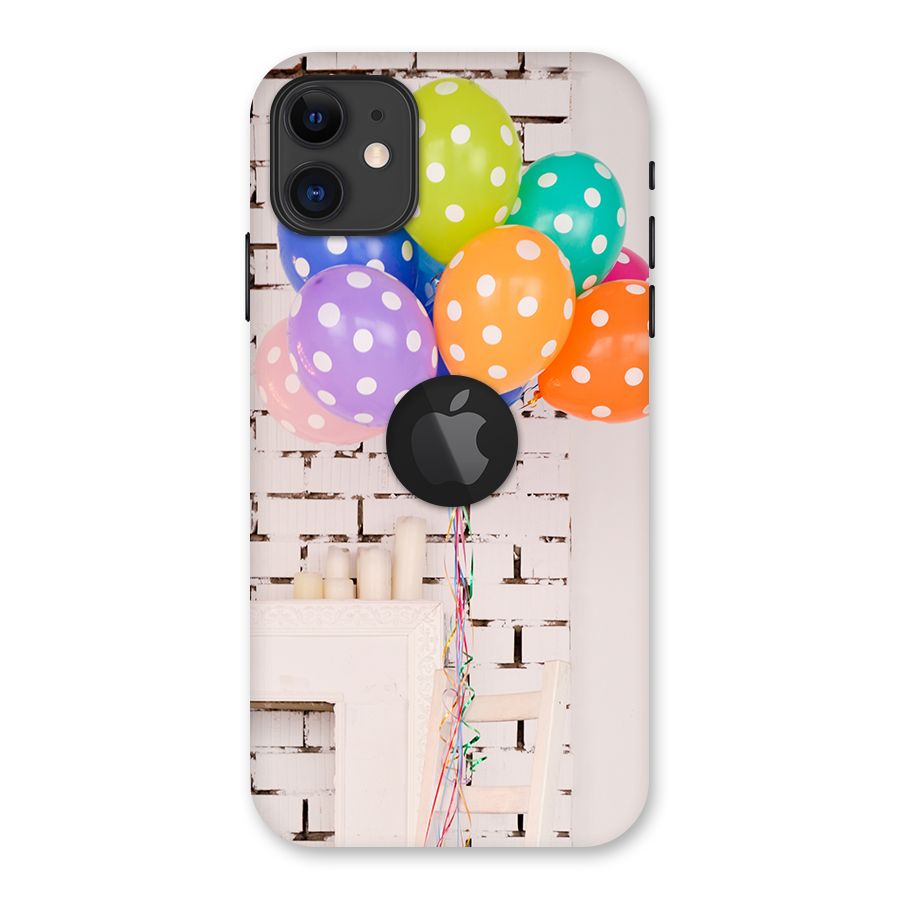 Party Balloons Back Case for iPhone 11 Logo Cut