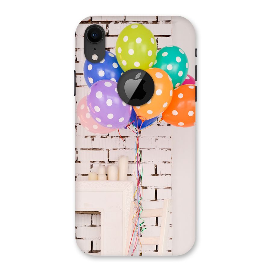 Party Balloons Back Case for iPhone XR Logo Cut