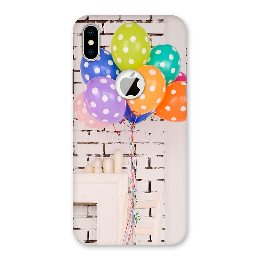 Party Balloons Back Case for iPhone X Logo Cut