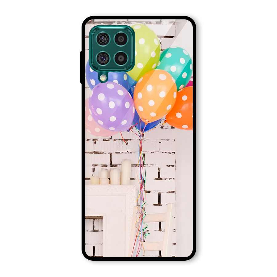 Party Balloons Glass Back Case for Galaxy F62
