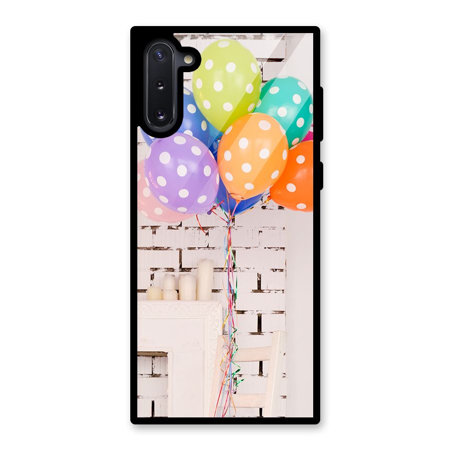 Party Balloons Glass Back Case for Galaxy Note 10