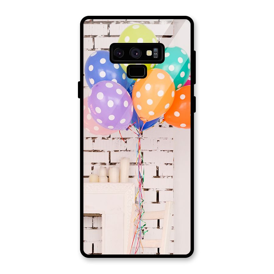 Party Balloons Glass Back Case for Galaxy Note 9
