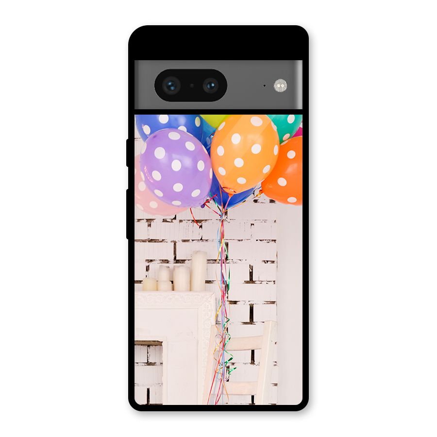 Party Balloons Glass Back Case for Google Pixel 7