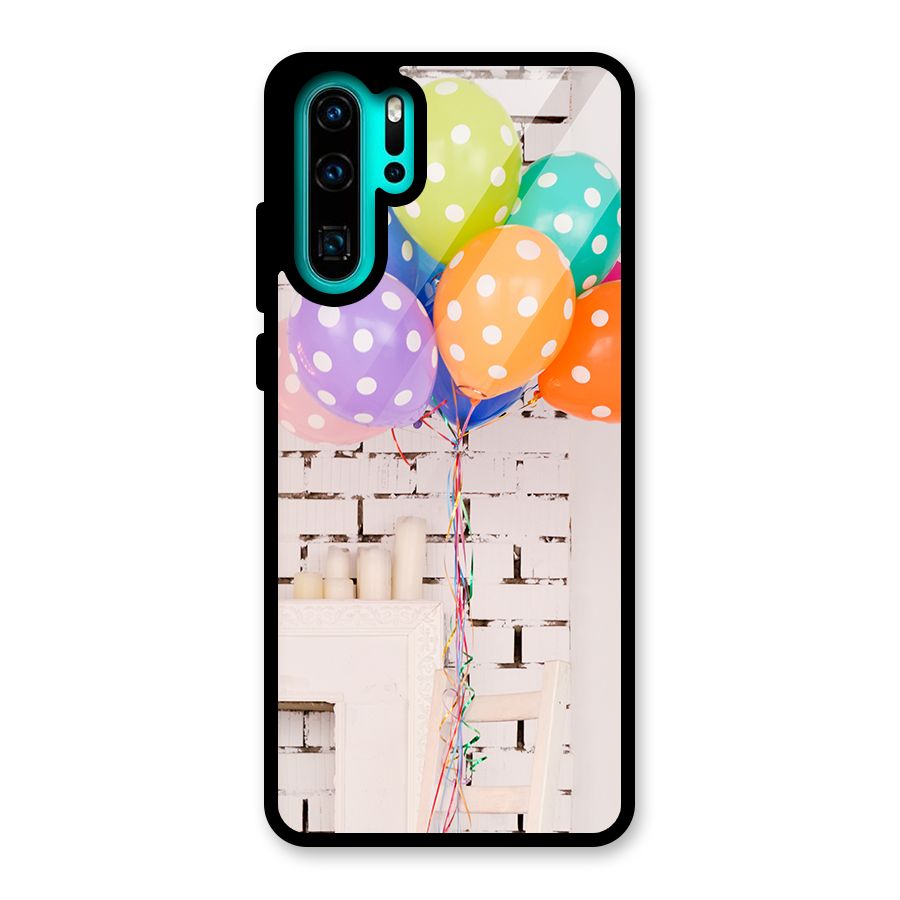 Party Balloons Glass Back Case for Huawei P30 Pro