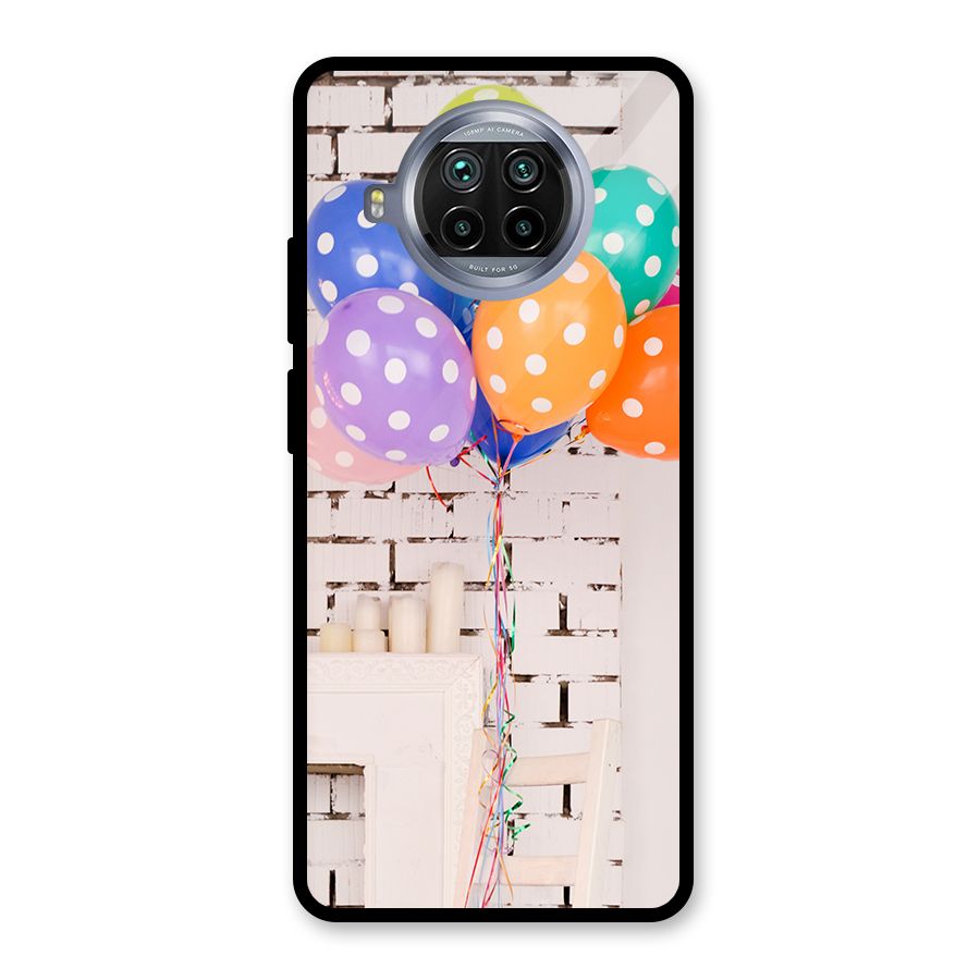 Party Balloons Glass Back Case for Mi 10i