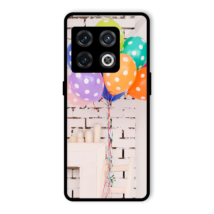 Party Balloons Glass Back Case for OnePlus 10 Pro 5G