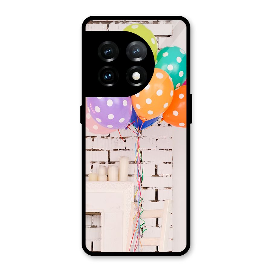 Party Balloons Glass Back Case for OnePlus 11