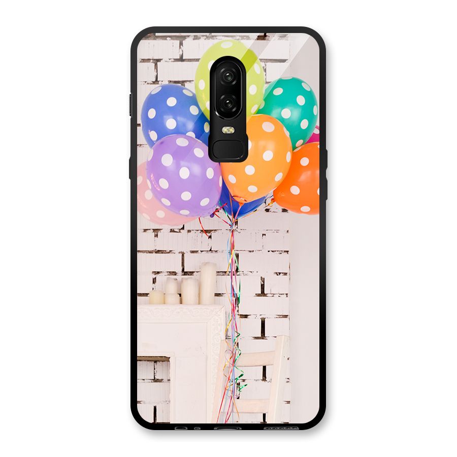 Party Balloons Glass Back Case for OnePlus 6